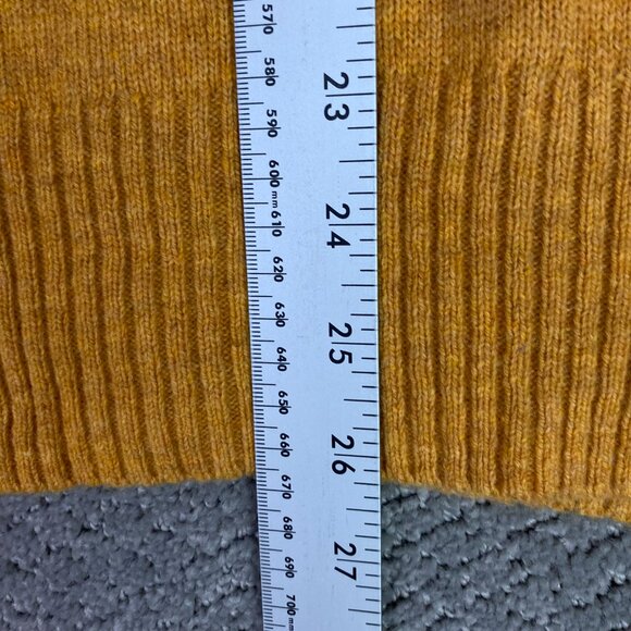 J. Crew Rugged Merino Sweater Women's Large Mustard Yellow Orange Crewneck Wool - Picture 10 of 10